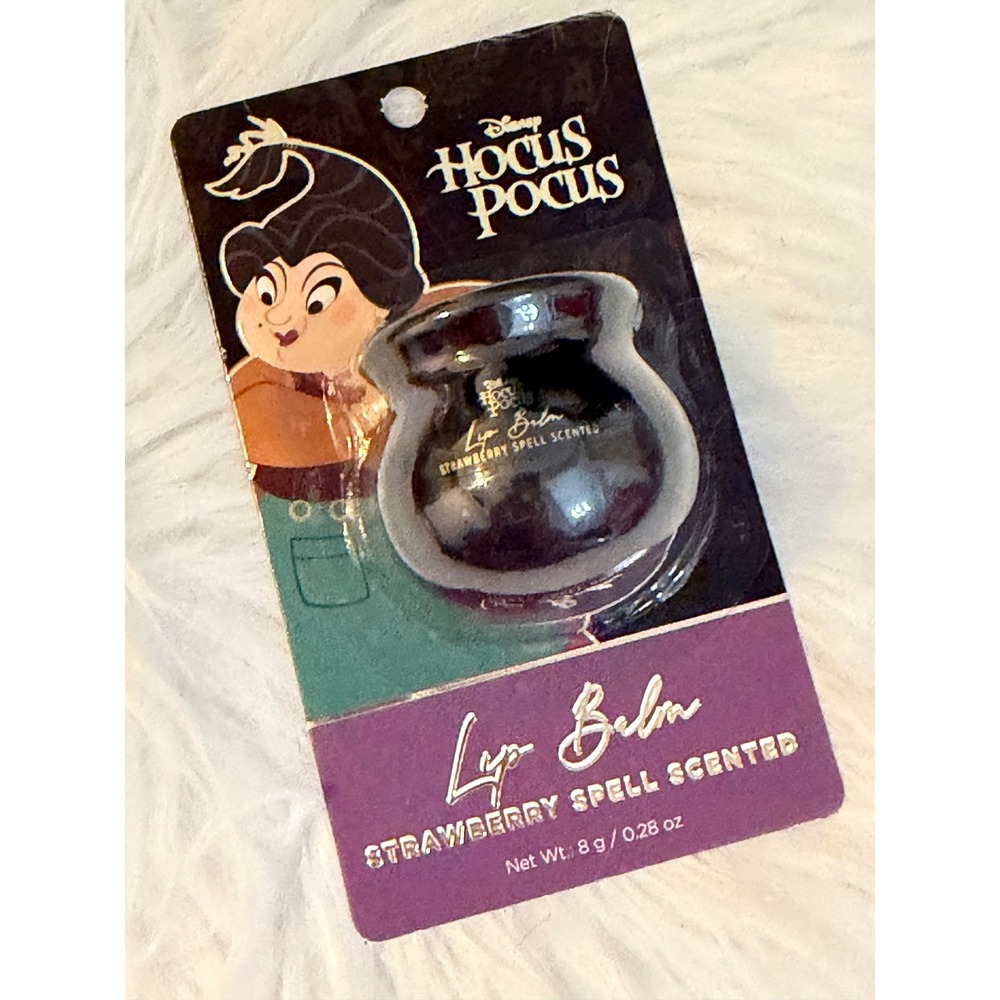 Disney Hocus Pocus Cauldron Lip Balm Strawberry Spell Scented Mary Sanderson New